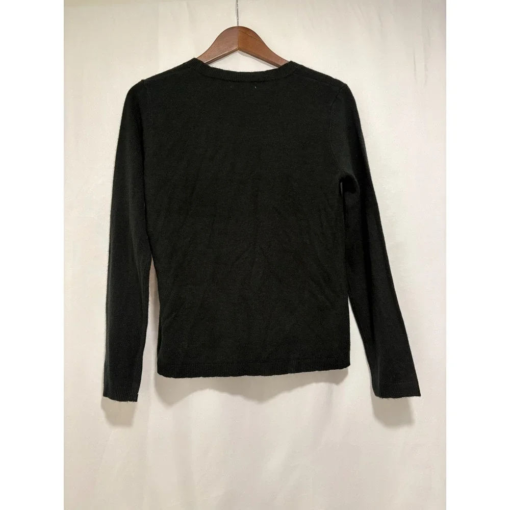 Bogari Women's M Black Sweater Sequin Floral Embellished NWT